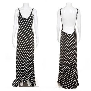 Fora Black and White Striped Maxi Size Small